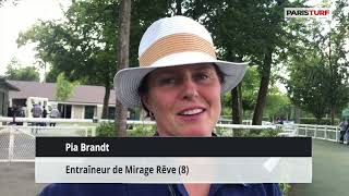 Pia Brandt entraîneur de Mirage Rêve 2706 à LyonParilly [upl. by Suinotna377]