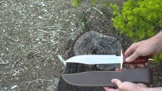 Muela Wood amp Brass Bowie Knife 343mm 00120 [upl. by Adorne]