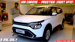 Kia Carens Prestige Rs 999 lakh  Detailed Walkaround with Service Cost On Road Price [upl. by Timrek381]