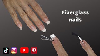 Fiberglass nails with poly gel  how to [upl. by Netsrijk]