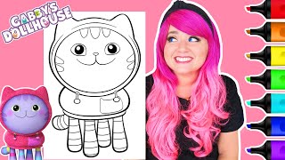 Coloring Gabbys Dollhouse DJ Catnip Coloring Page  Ohuhu Art Markers [upl. by Adamo]