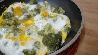 Brócoli con huevos recetas de 15 minutos😉broccoli omelette omelette de brocoli [upl. by Bast]