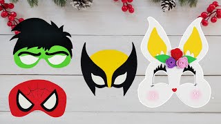 DIY Face Mask Making Idea  Funny Face Mask Making Ideas  Animal mask making DIY for school project [upl. by Cardew]