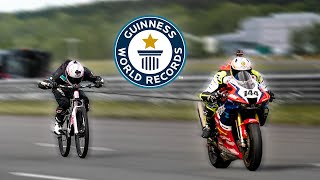 Fastest Towed Bicycle  Guinness World Records [upl. by Coppinger]