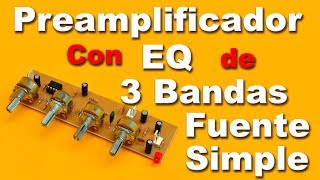 Preamplificador estereo con tonos y fuente simple [upl. by Iaverne]