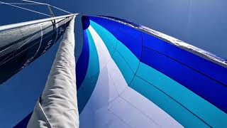 Flat sea small flat spinnaker with furling luff cable [upl. by Oleg]