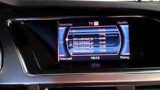 Audi A5 MMI 2G  Nachrüstung original Rückfahrkamera und digitaler TVTuner bei Wibutec [upl. by Kcirted]