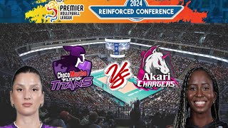 CHOCO MUCHO FLYING TITANS VS AKARI CHARGERS  PVL  REINFORCED CONFERENCE  LIVE SCOREBOARD [upl. by Nuahc]