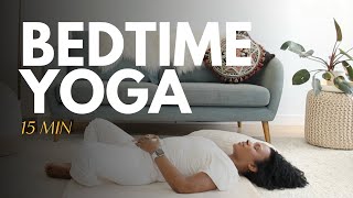 Bedtime Yoga for a Deep Sleep Stress and Anxiety [upl. by Giltzow]