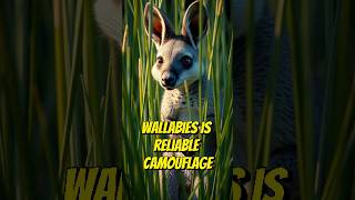 Why Wallabies Are Masters of Perfect Camouflage 🦘🏴‍☠️shorts animals wallabies [upl. by Chap513]