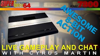 ATARI 7800  LIVE GAMEPLAY  WITH CYRUS MARTIN [upl. by Enneirda842]