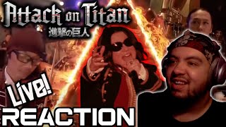 ATTACK ON TITAN CONCERT Ending 8 PLUS Attack on Titan Guren no Yumiya concert Reaction [upl. by Donielle]