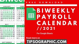 Google Sheets 2021 Biweekly Payroll Calendar Template ► Free Download [upl. by Aihsinat]