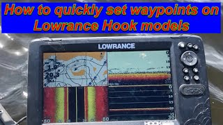 Quickly set waypoints on Lowrance Hook models [upl. by Janie635]