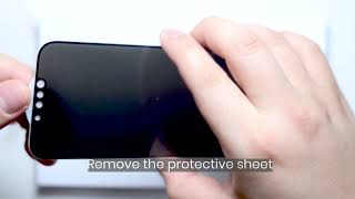 Omnifense Privacy Glass Screen Protector Installation [upl. by Lay29]