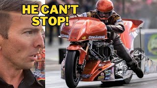 Top Fuel Motorcycle Race GONE WRONG 😮 [upl. by Ellan]