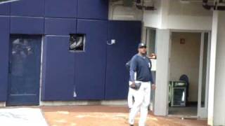 CC Sabathia Bullpen Session at the New Yankees Stadium  5162009 [upl. by Barcroft831]