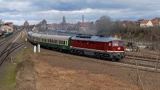 Abfahrt BR 232 mit Sonderzug im Bahnhof Aschersleben [upl. by Gonnella]