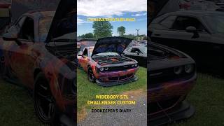 INSANE Widebody Dodge Challenger CustomGHOST RIDER Carlisle Chrysler Nationals Car Show 2024 [upl. by Dnomyad791]