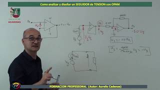 Seguidor de tensión con OPAMP Adaptador de impedancias Clase 63 [upl. by Emmye]