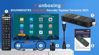 Decoder digitale terrestre dvb t2 shunweiqtek q265 mini decoder dvbt2 con mirroring dlna meecast tv [upl. by Goldy]