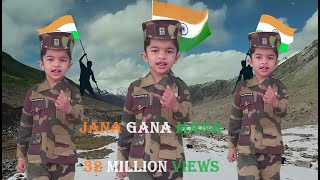 JANA GANA MANA  National Anthem  Independence Day Song Tribute to Indian Armed Forces by Eshman [upl. by Winnah186]