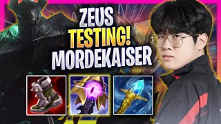 ZEUS TESTING MORDEKAISER IN KOREA SOLOQ  T1 Zeus Plays Mordekaiser TOP vs Renekton  Season 2024 [upl. by Solram]