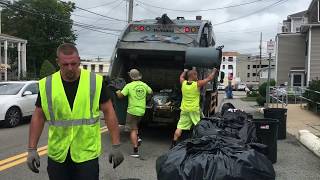 EZ Disposal McNeilus XC on a Mack LR in Waltham [upl. by Dyal598]