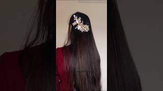 Open hairs Brooch hairstyle ✨💞 StylewithKaruna brooch hairstyle shorts haircare wedding [upl. by Tterb]