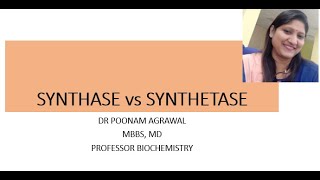 SYNTHASE VS SYNTHETASE [upl. by Sihon]