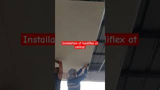 Hardiflex installation shortsvideo construction ceiling satisfying asmrvideos ceilingdesign [upl. by Omrellug]