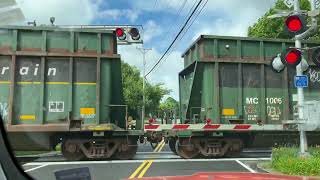 Mass Coastal MC 2006 and 12 empty Energy Train cars in West Barnstable MA [upl. by Dorkus]