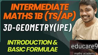 3DGEOMETEY1INTRODUCTION INTER MATHS 1Beducare9 maths academyby vinay [upl. by Ydaf]