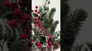 Raz 2775quot Mixed Greenery Holly Berry and Pinecone Christmas Tree Spray F4406699 [upl. by Leamse]