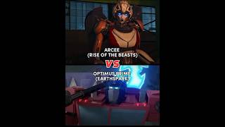 Optimus Prime Earthspark vs Arcee Rise Of The Beasts versus transformers shorts [upl. by Naraa]