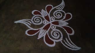 Very easy design rangoli kolam  sangu kolam kaalai thendral kolangal [upl. by Artap]