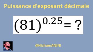 Calculer une puissance dexposon décimale [upl. by Eintroc943]