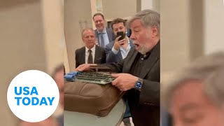 Apple cofounder Steve Wozniak reunites with motherboard he built in 1976  USA TODAY [upl. by Yeldah962]