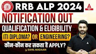 RRB ALP Educational Qualification 2024  RRB ALP Eligibility Criteria  ALP Vacancy 2024 [upl. by Nauh]