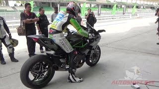 Kawasaki Ninja H2R test ride scenes [upl. by Frodine]