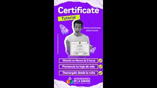 Tutorial para obtener Certificado Corporación Tecnopedagógica de la Sabana [upl. by Ventre]