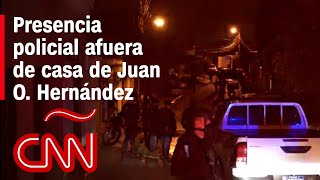 Presencia policial afuera de casa de Juan Orlando Hernández ¿evadiría la extradición en Nicaragua [upl. by Alyn51]