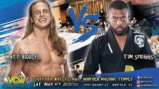 Matt Riddle vs Tim Spriggs [upl. by Troth995]