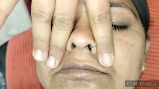 Nose hair cutting with nose massagepammibeautyworld nosrnosehair nisenosemassagePummy [upl. by Notle]