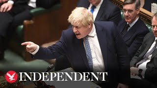 Watch again Boris Johnson faces Keir Starmer at PMQs amid row over Savile smear [upl. by Yelhs]