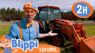 Blippi aprende sobre tractores  Blippi Español  Videos educativos para niños [upl. by Danna]