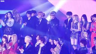 REUPLOAD BTS Jungkook  BLACKPINK Rosé  DREAMING SBS Gayo Daejun 2018 Rosekook Moments PT2 [upl. by Deys]