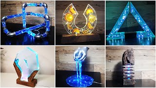 20 Most Amazing Epoxy Resin Lamps  Resin Art [upl. by Eecyaj]