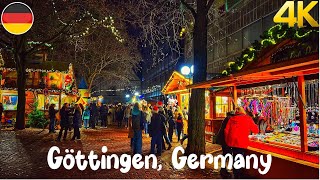 Göttingen Germany Christmas Market Walking tour 4K [upl. by Matthia]