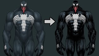 Low poly Venom texture painting in blender timelapse PART 2 [upl. by Ahsinal]